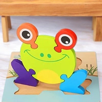 Puzzle en Bois - PuzzlePals™ - Grenouille - Universjouet.com