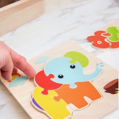 Puzzle en Bois - PuzzlePals™ - Éléphant - Universjouet.com