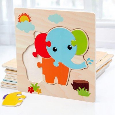 Puzzle en Bois - PuzzlePals™ - Éléphant - Universjouet.com