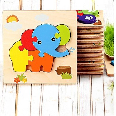 Puzzle en Bois - PuzzlePals™ - Éléphant - Universjouet.com