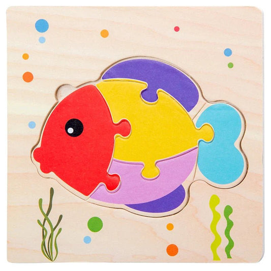 Puzzle en Bois - PuzzlePals™ - Poisson - Universjouet.com