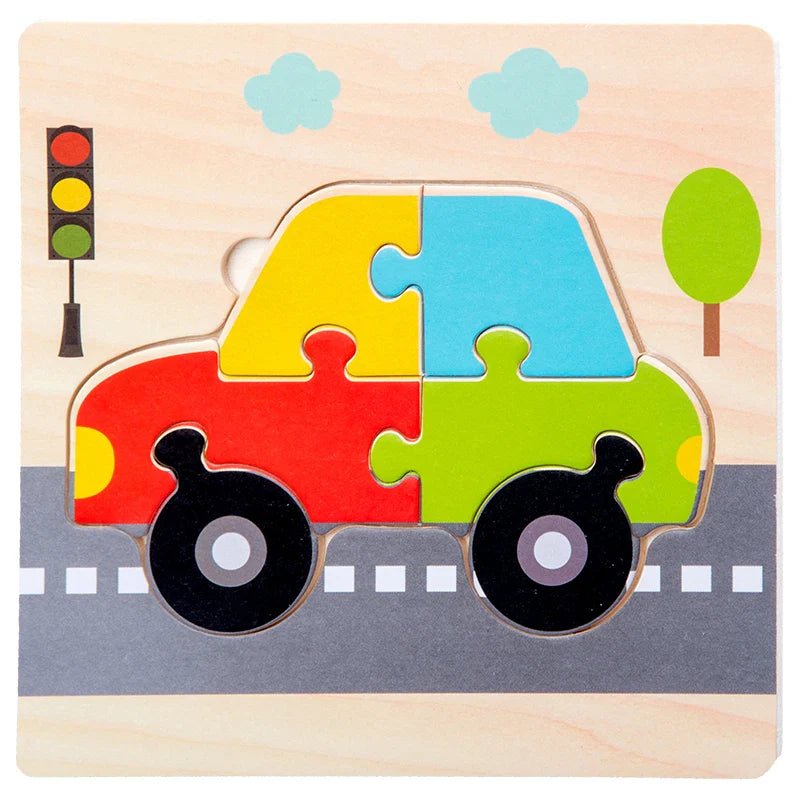 Puzzle en Bois - PuzzlePals™ - Voiture - Universjouet.com