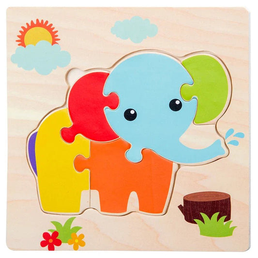 Puzzle en Bois - PuzzlePals™ - Éléphant - Universjouet.com