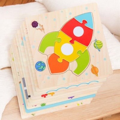 Puzzle en Bois - PuzzlePals™ - Fusée - Universjouet.com