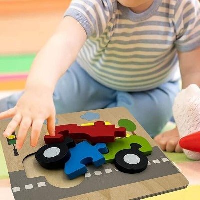 Puzzle en Bois - PuzzlePals™ - Voiture - Universjouet.com